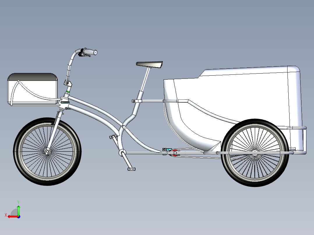 78---SW三轮自行车SW2012三维图纸模型设计图纸后视图