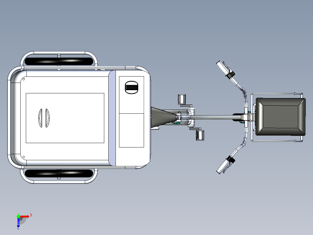78---SW三轮自行车SW2012三维图纸模型设计图纸俯视图