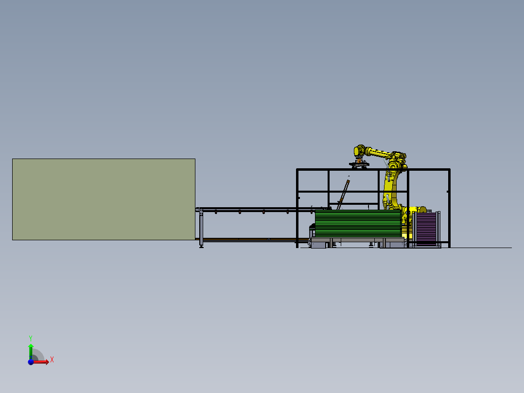 2023.02月-电梯门板及附件上料多功能系统sw19前视图