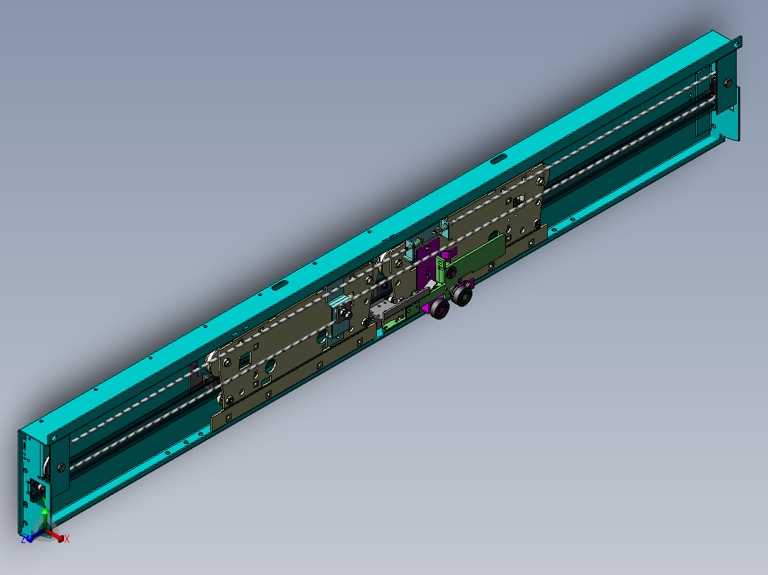 2023.02月-电梯厅门悬挂组件sw19可编辑正等轴测图