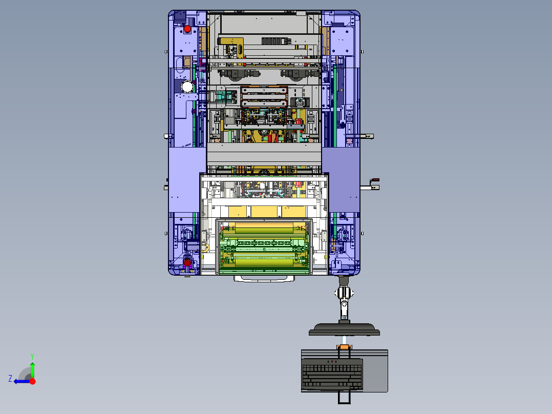 PCB SCREEN PRINTER电路板丝印机step右视图