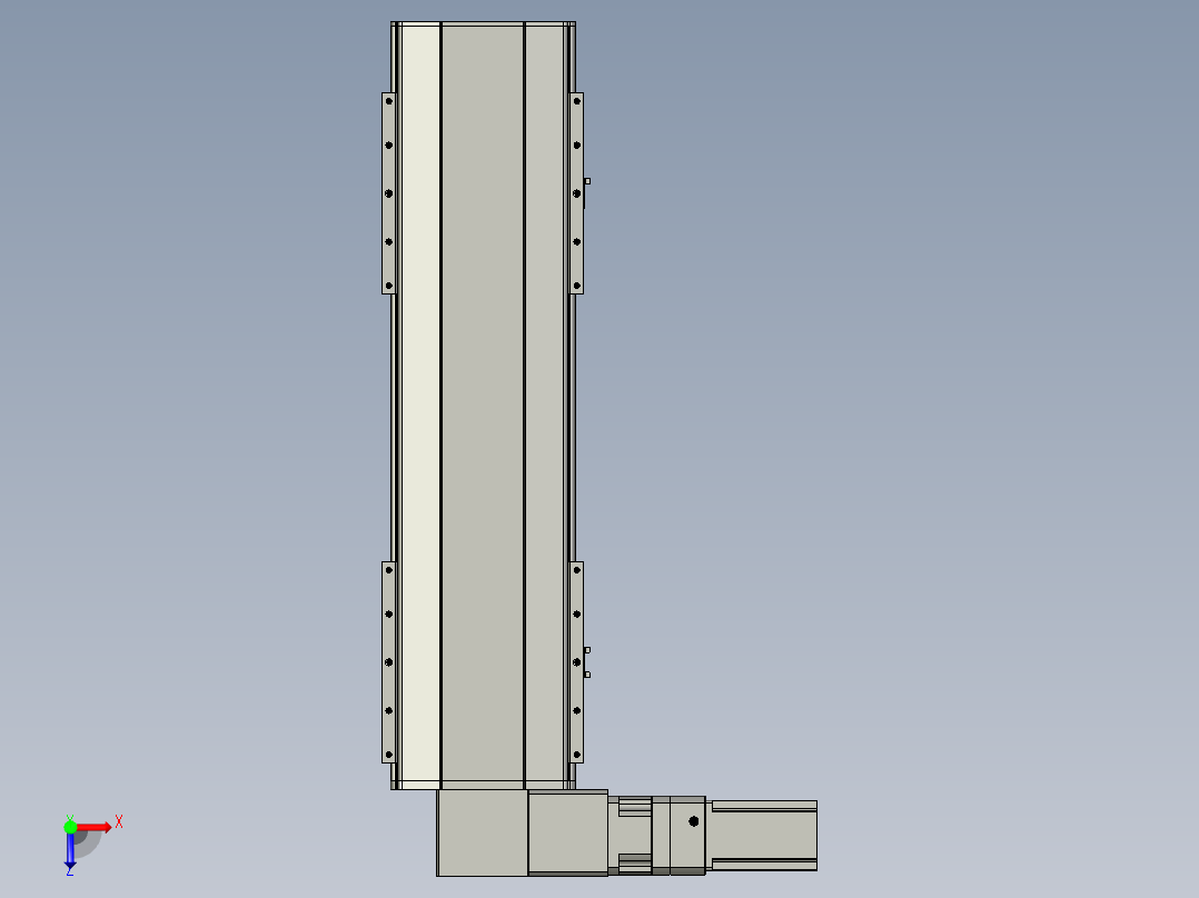 直线模组LHB21-L40-S500-L(B)设计图纸俯视图