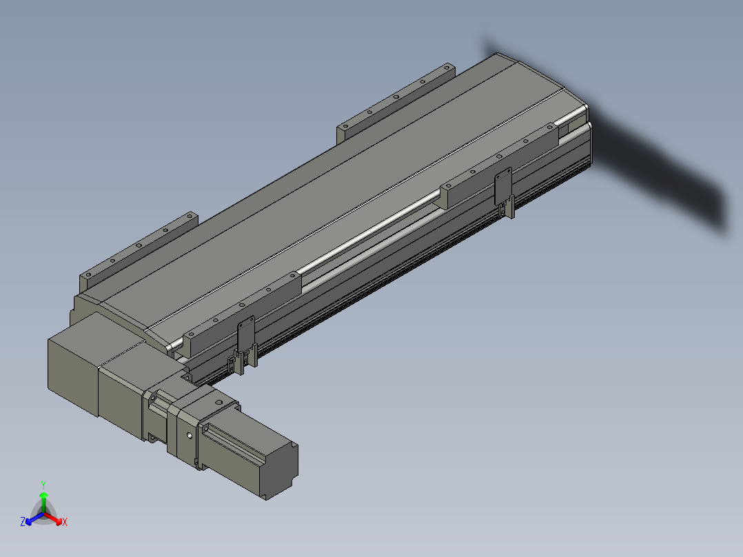 直线模组LHB21-L40-S500-L(B)设计图纸正等轴测图