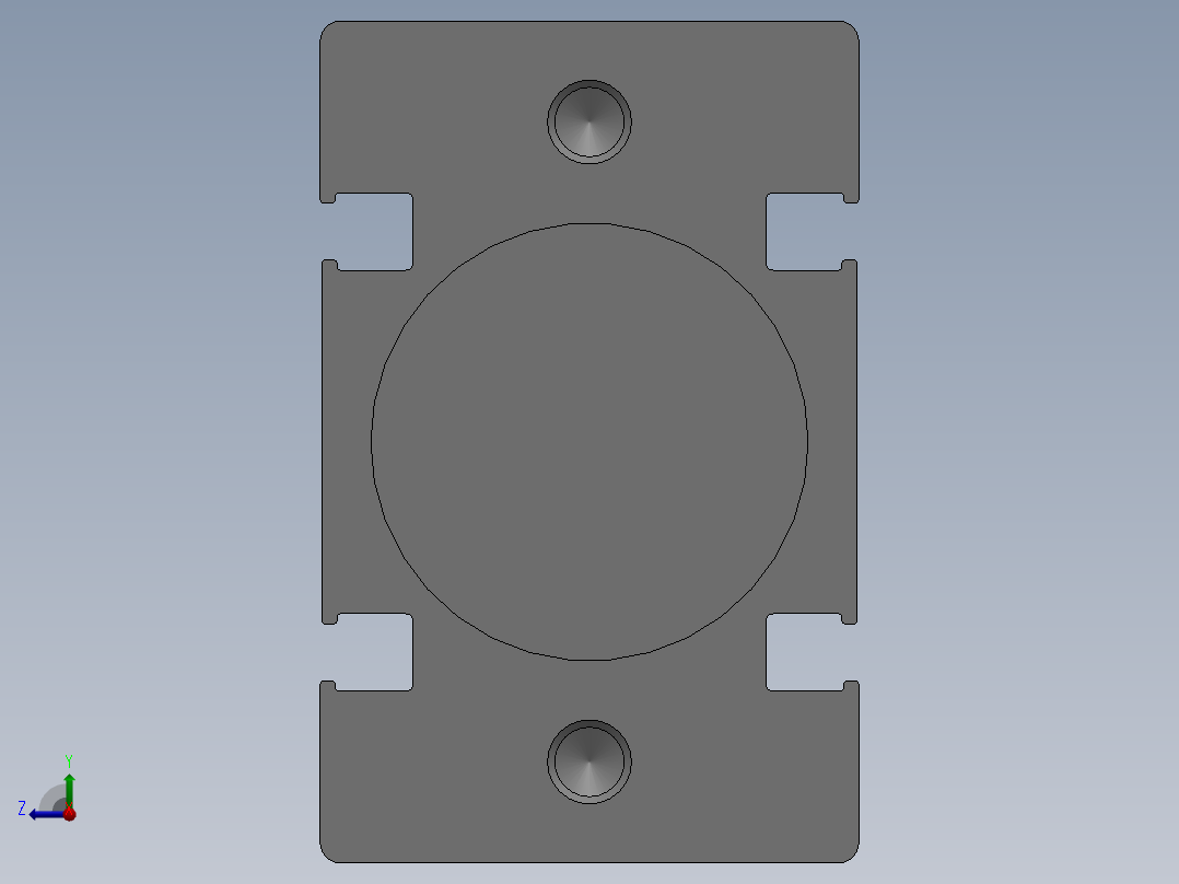 气缸MD25x20SB右视图