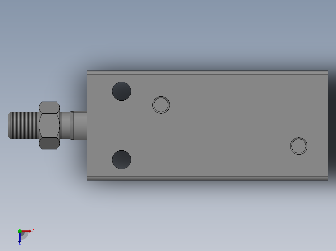 气缸MD25x20SB俯视图