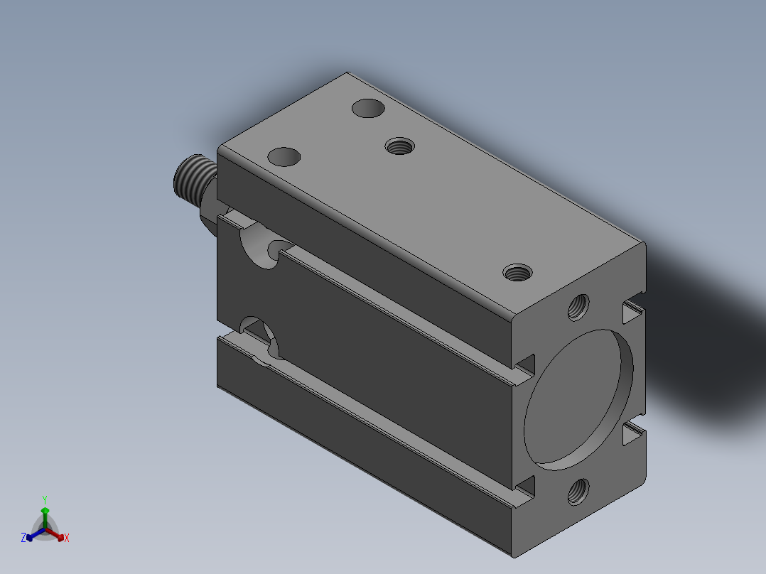 气缸MD25x20SB正等轴测图