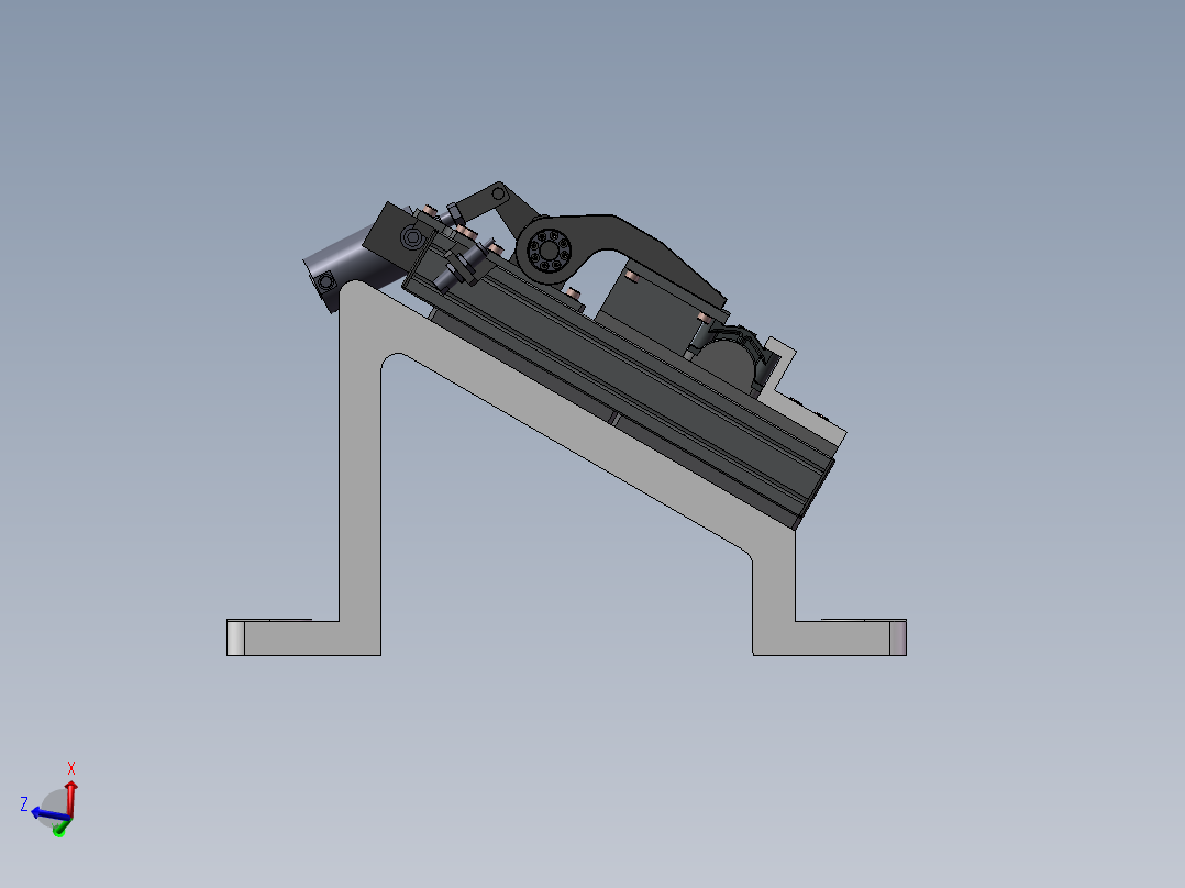 汽车发动机轴承盖铣削分离夹具设计(未上传)左视图