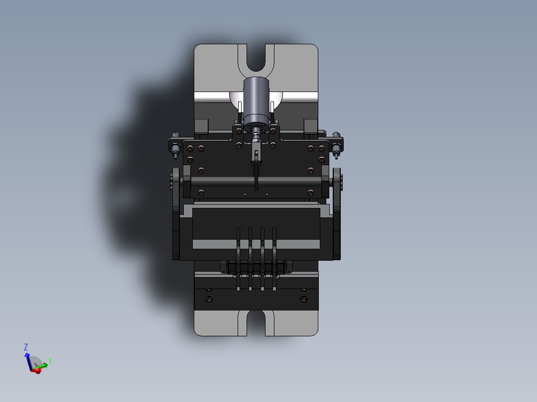 汽车发动机轴承盖铣削分离夹具设计(未上传)俯视图