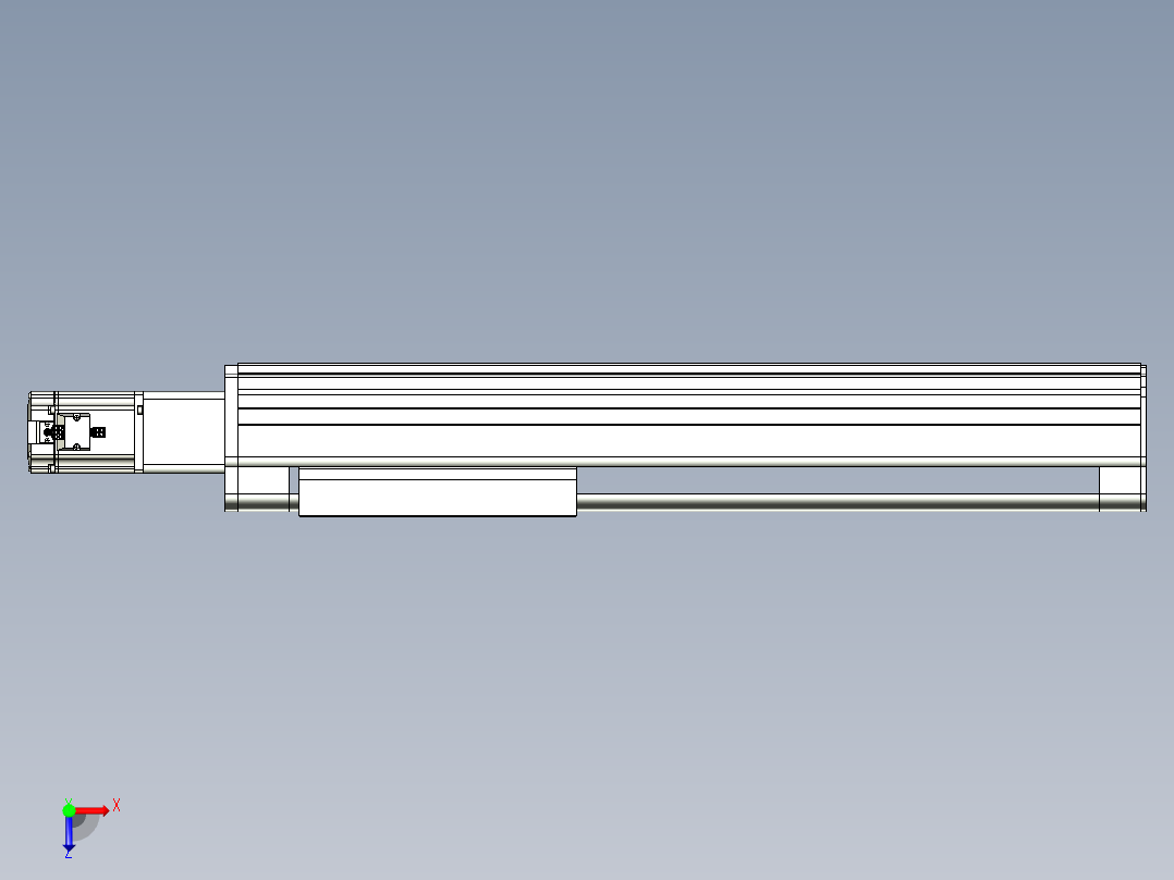 VF丝杆传动-一般环境VF27-Lxx-C-S500-BC-ZP75-C3俯视图