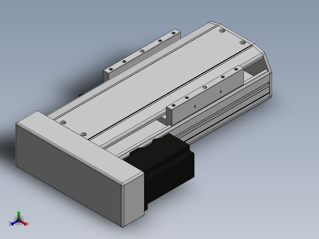 精密模组MY140-T10-100L-BL-P40B-C4-C正等轴测图