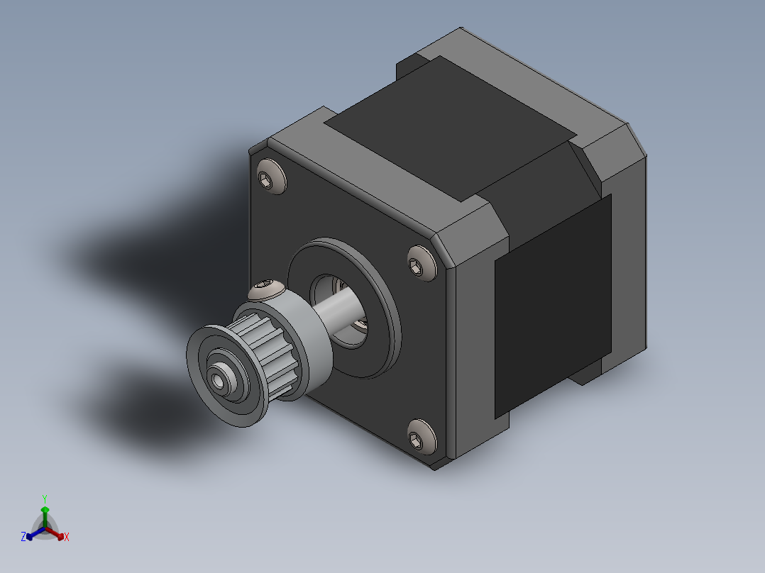 Nema17步进电机 (2)正等轴测图