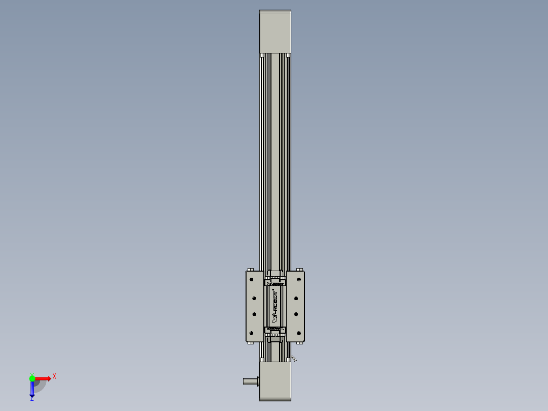 威洛博直线电机模组EB4-L80-S250-光轴俯视图