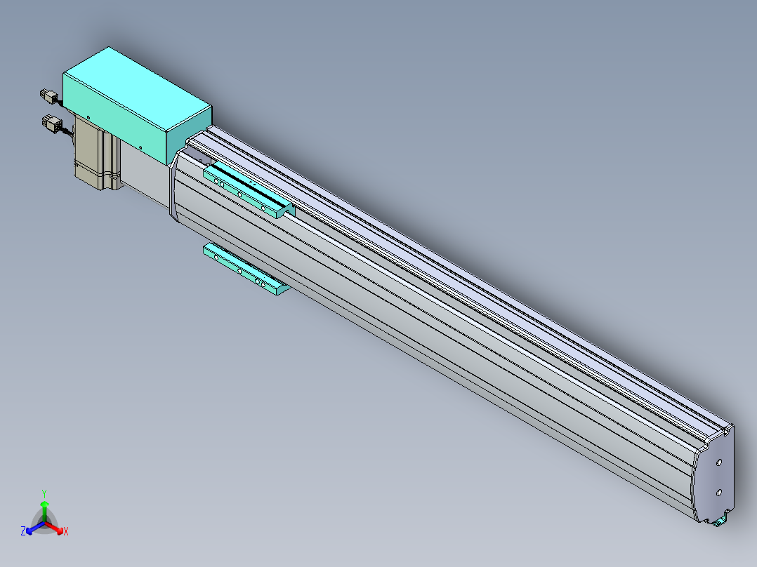 威洛博VBF同步带传动一般环境VBF14-L45-S700-BR-ZP75-C3正等轴测图