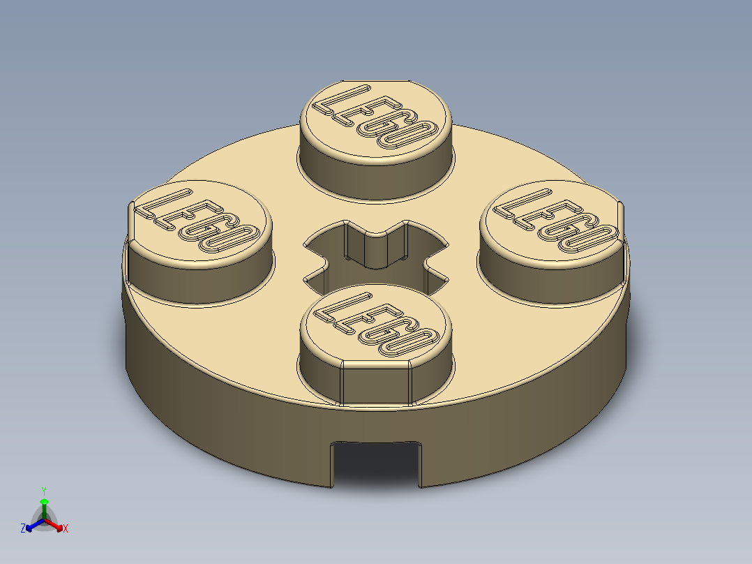 乐高零件 4032 板 2 x 2 圆形-4032 Tan Plate 2 x 2 Round