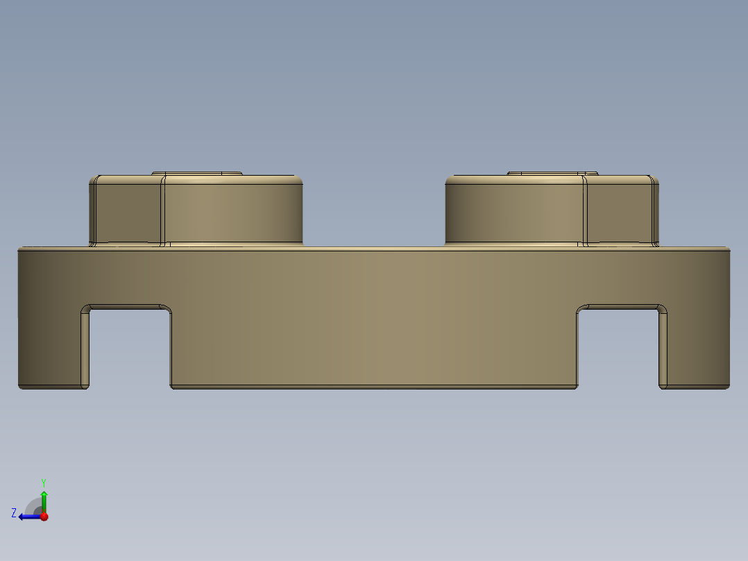 乐高零件 4032 板 2 x 2 圆形-4032 Tan Plate 2 x 2 Round右视图