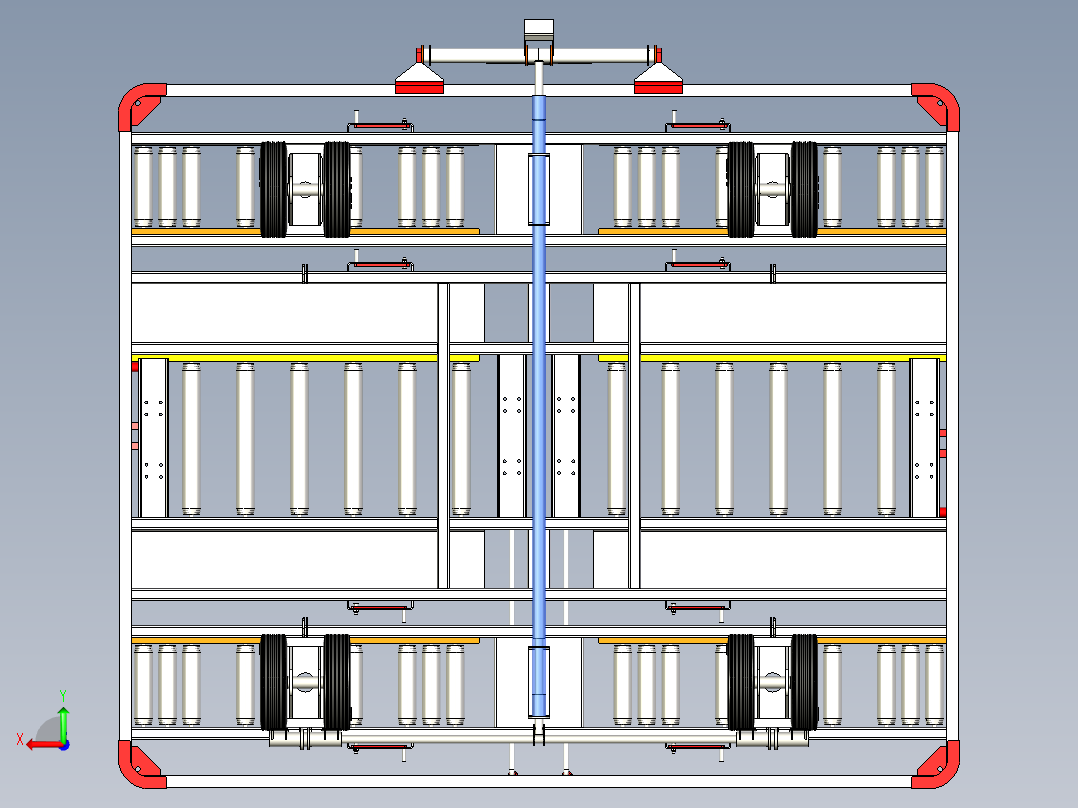 移动托盘车，非机动后视图