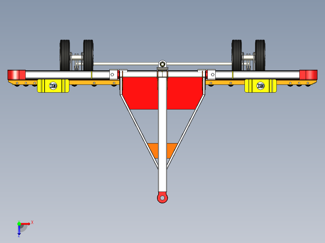 移动托盘车，非机动俯视图