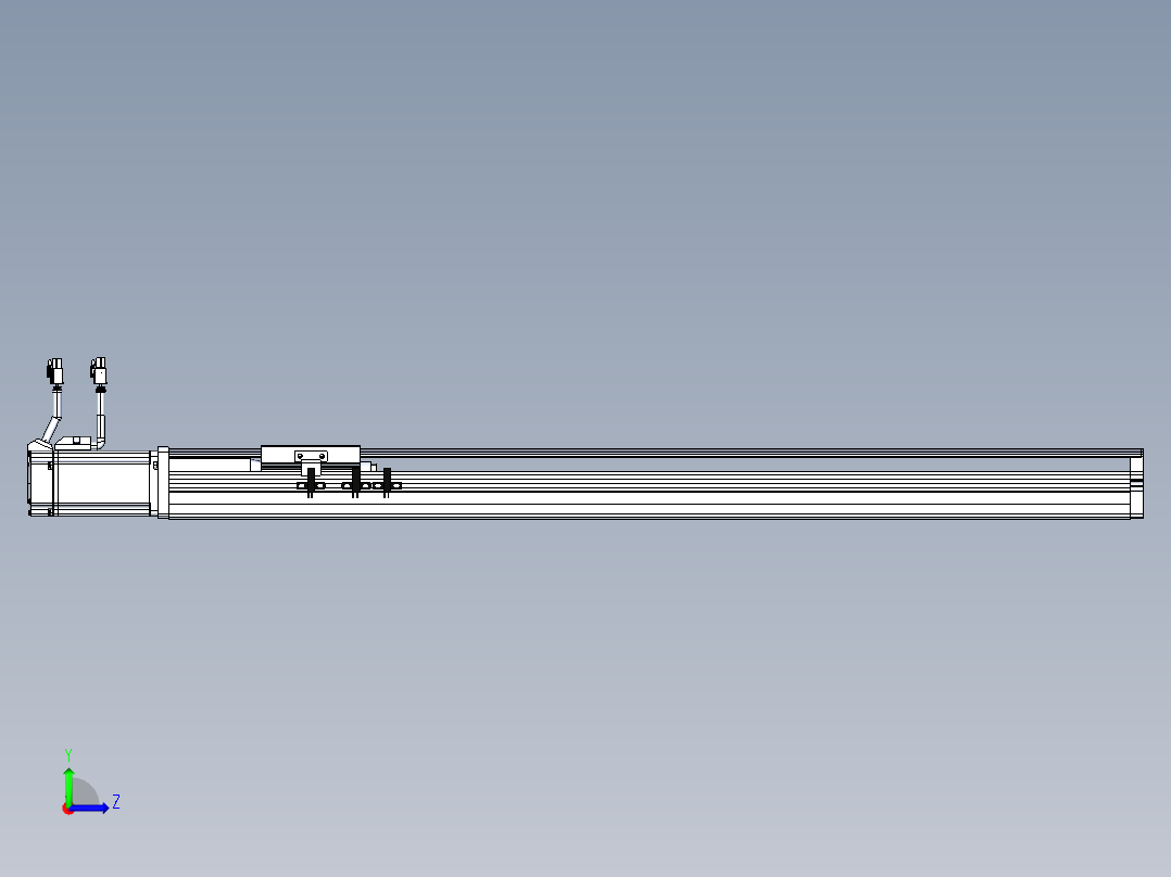 东锦丝杆传动-直线滑台模组DH102-C-L10-S650-BC-P400W-C3左视图