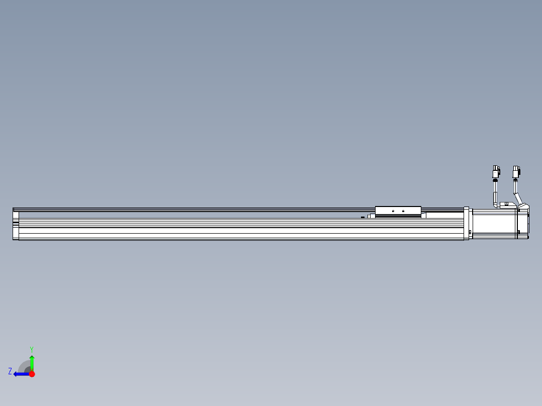东锦丝杆传动-直线滑台模组DH102-C-L10-S650-BC-P400W-C3右视图