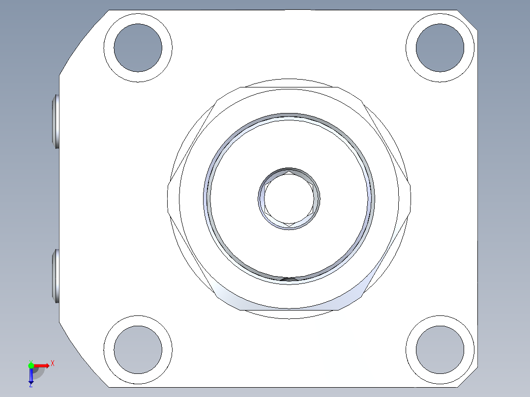 KOSMEKLHA1050-GR-Q30多系列多零件图纸模型俯视图