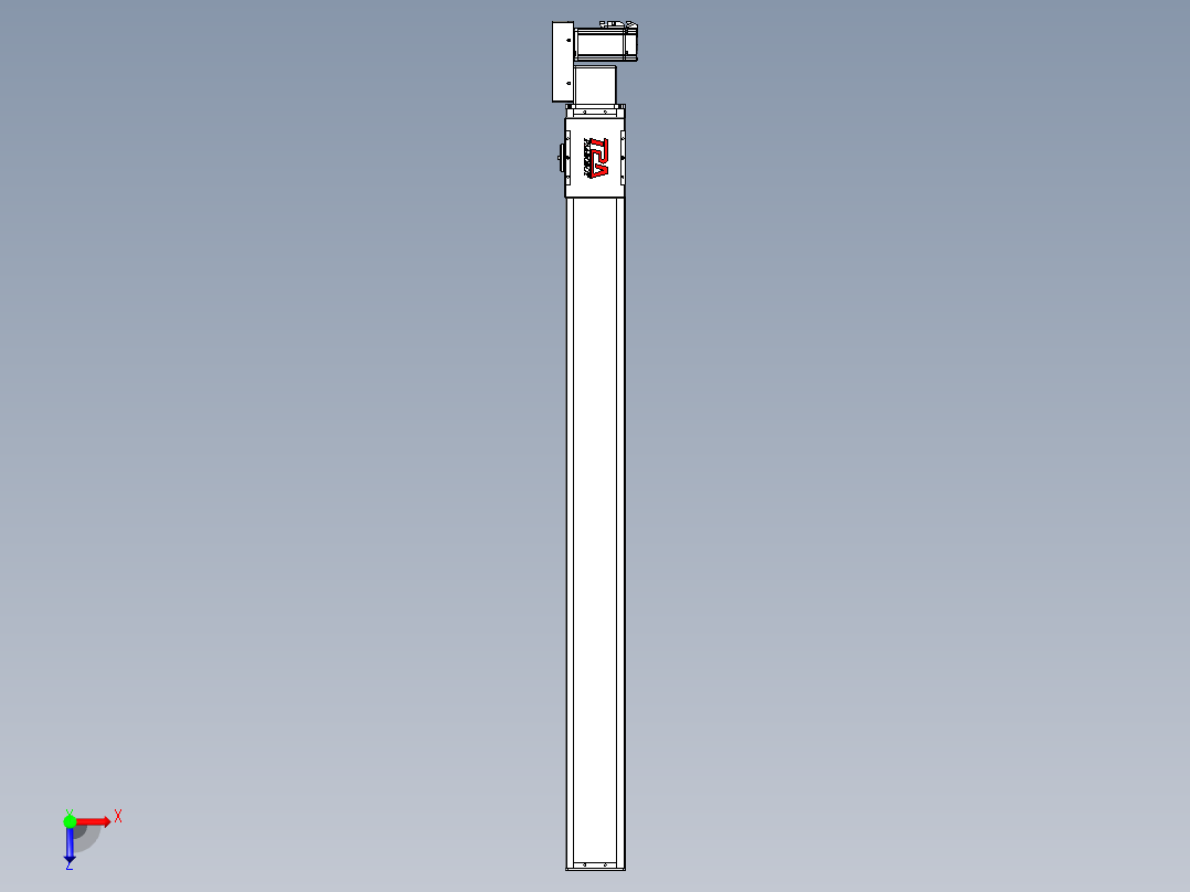同步带全封闭直线模组TPA-HCB-110D-90-L1200-MR-C-P40-N3俯视图