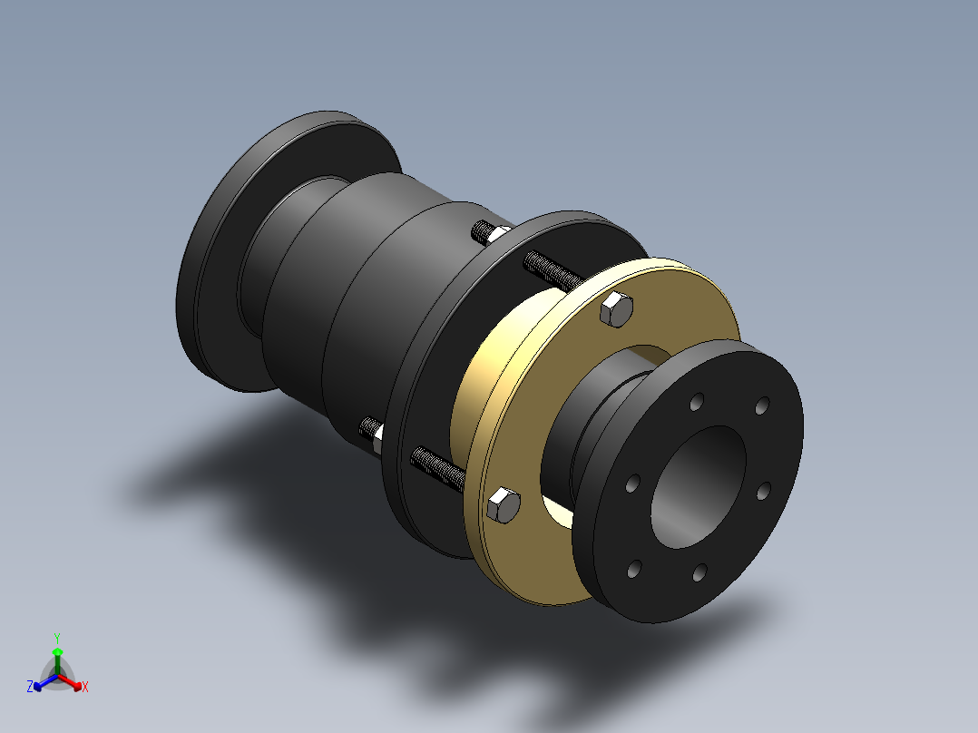 管件接头、螺纹接头、三通(59)正等轴测图
