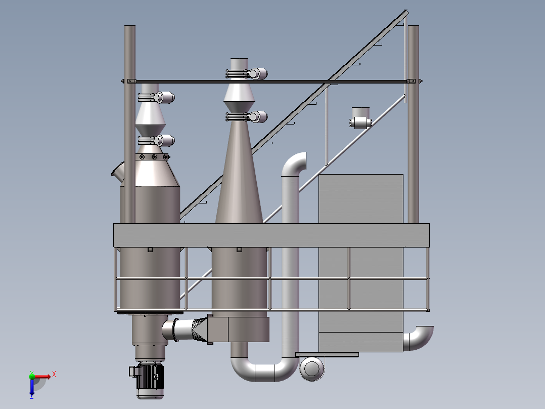 气流分级机sw18可编辑俯视图