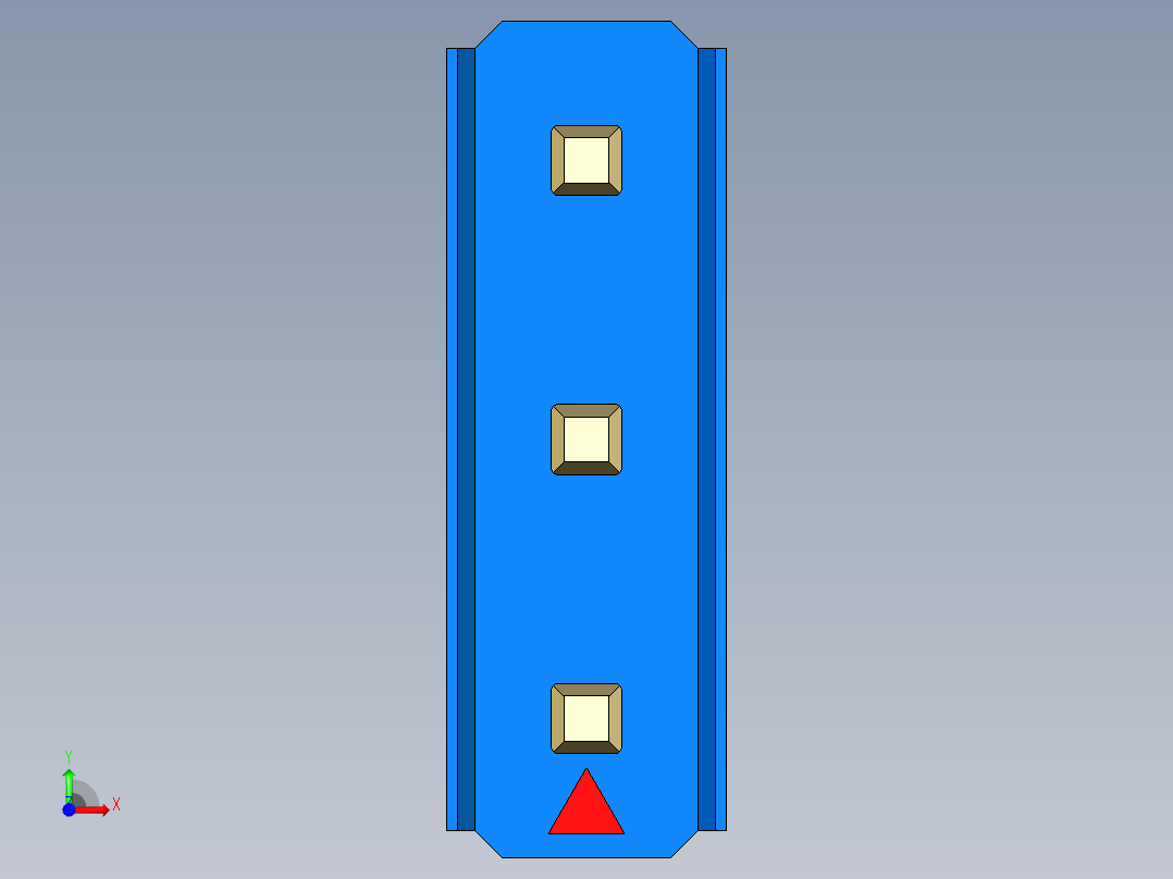 彩色公头100mil（2.54mm）系列-DS1021_blue_3x01p_100mil_Type1_rev1.0前视图