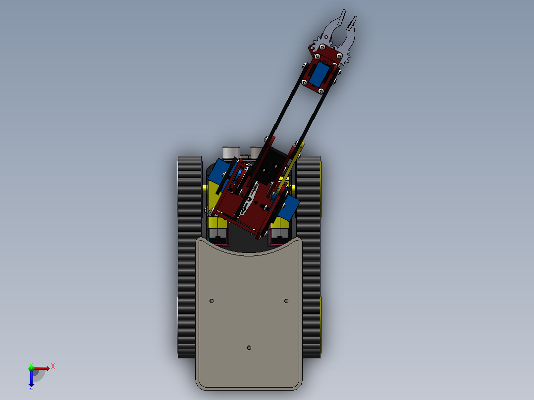 多功能运输履带小车俯视图