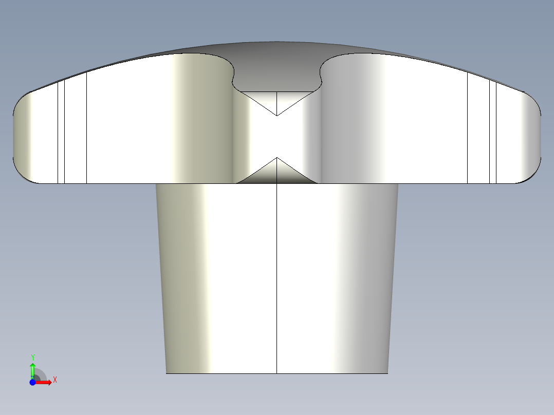 星型把手CK-3D多系列多零件图纸模型前视图