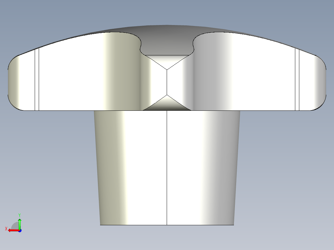 星型把手CK-3D多系列多零件图纸模型后视图