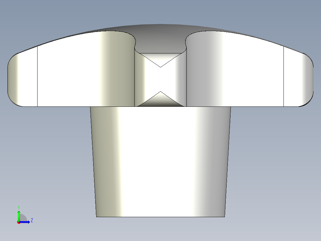 星型把手CK-3D多系列多零件图纸模型左视图