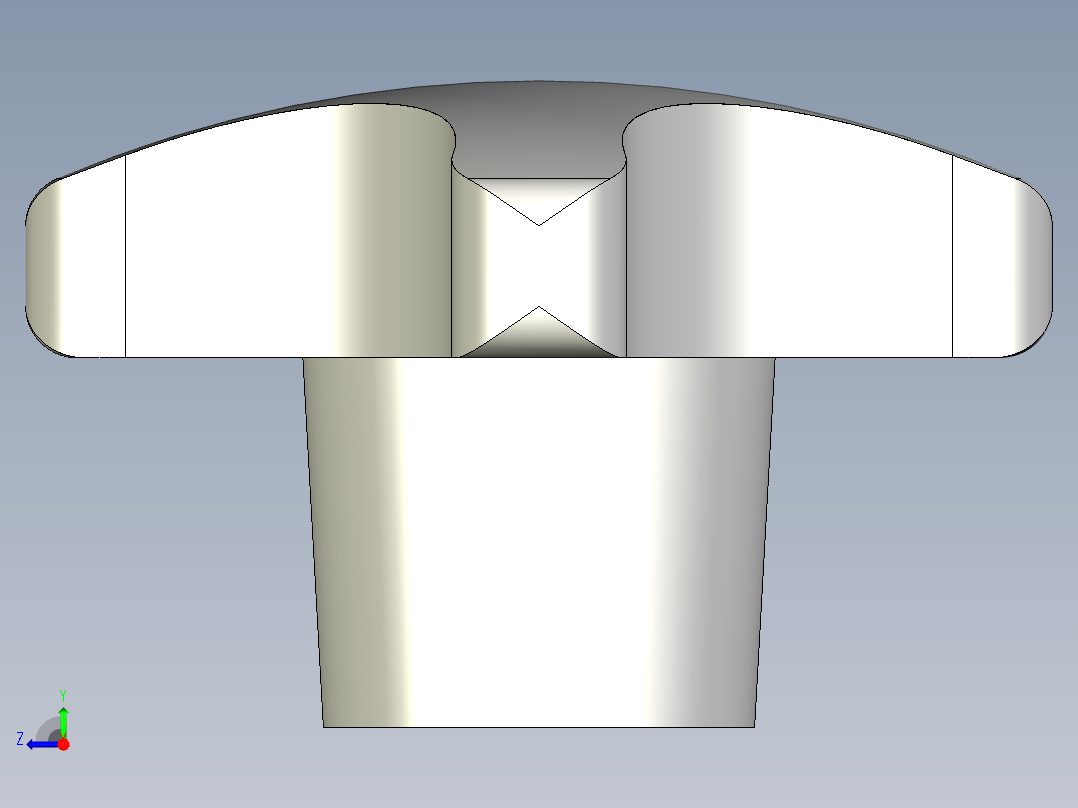 星型把手CK-3D多系列多零件图纸模型右视图