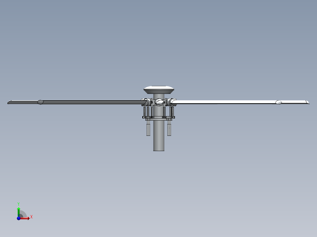 七桨直升机桨叶总成---格式为：SW前视图