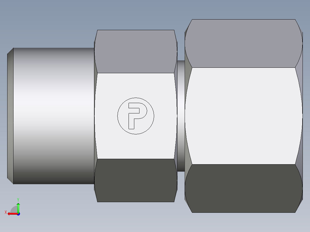 卡套式工业通用硬管接头EO_Distance_piece_adapter_DA14SOMD71后视图