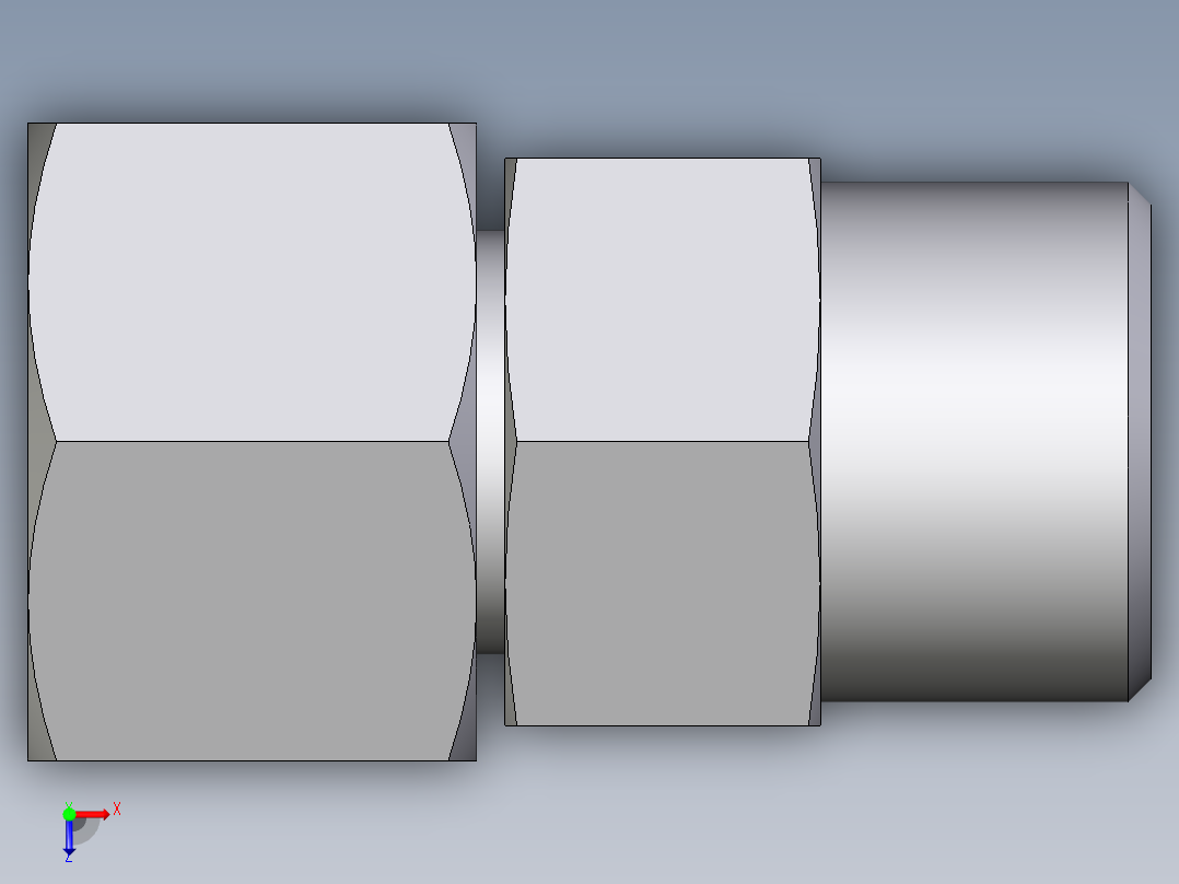 卡套式工业通用硬管接头EO_Distance_piece_adapter_DA14SOMD71俯视图