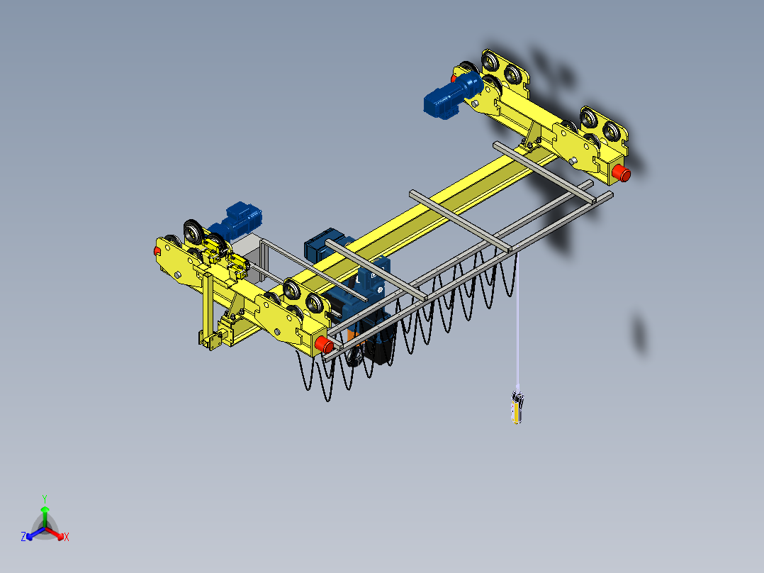LXT2T-3mh=6m起重机三维模型正等轴测图