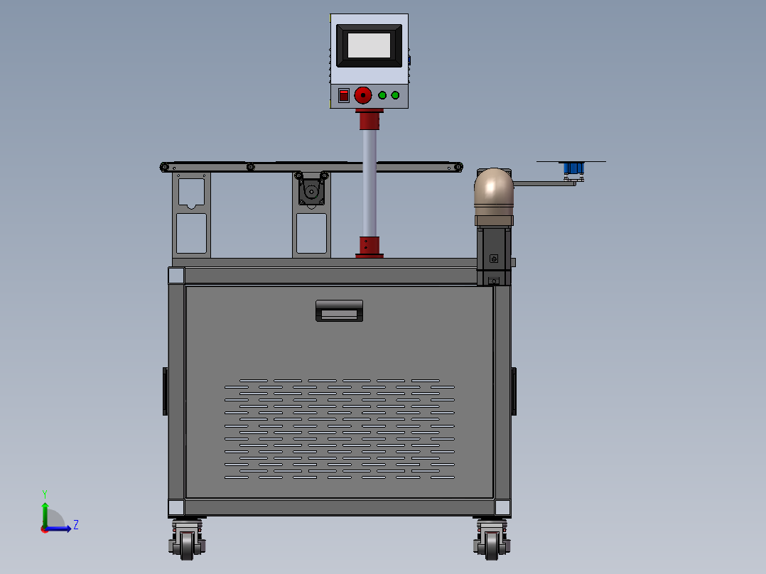 5道翻片机sw18可编辑左视图