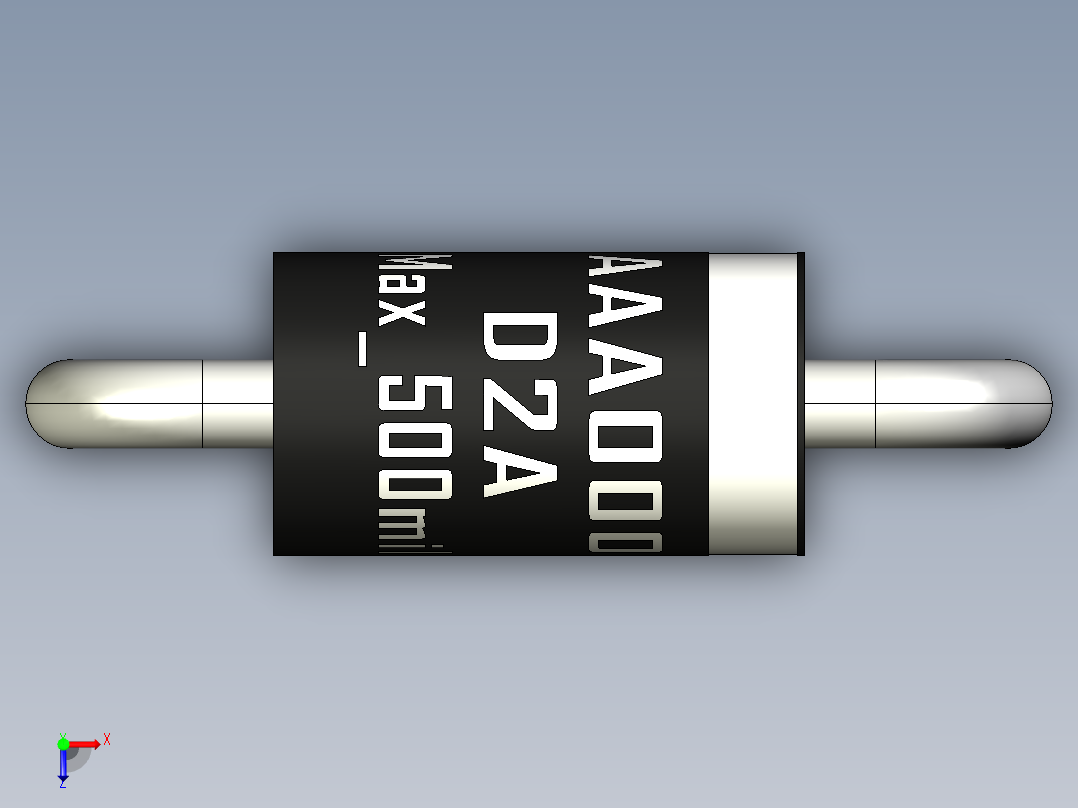 轴向二极管-D2A_Max_500mil_rev1.0.rar俯视图