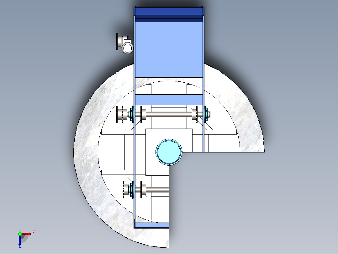 金属热处理炉俯视图