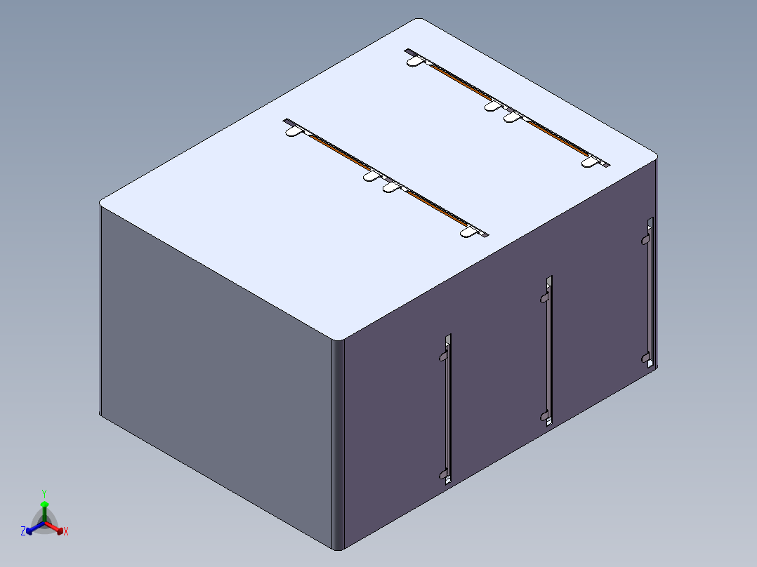 电子机箱结构设计正等轴测图