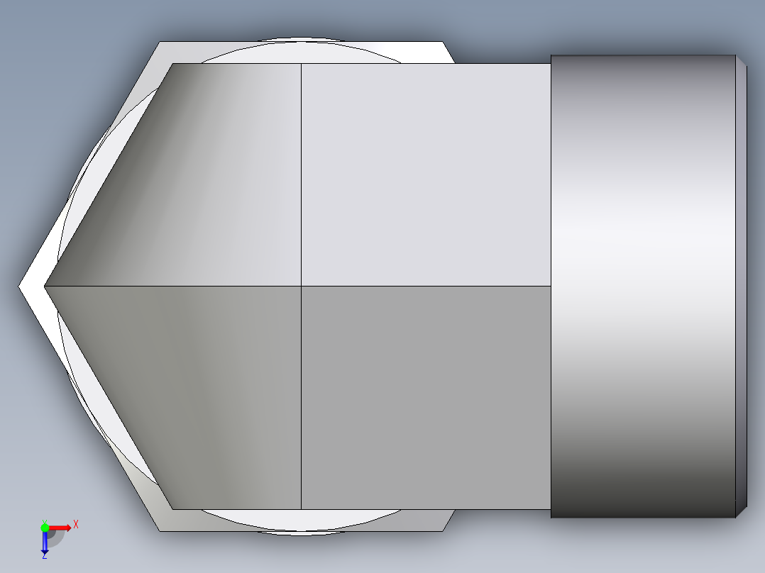 卡套式工业通用硬管接头EO_Adjustable_Locknut_elbow_WEE38SMOMDCF俯视图