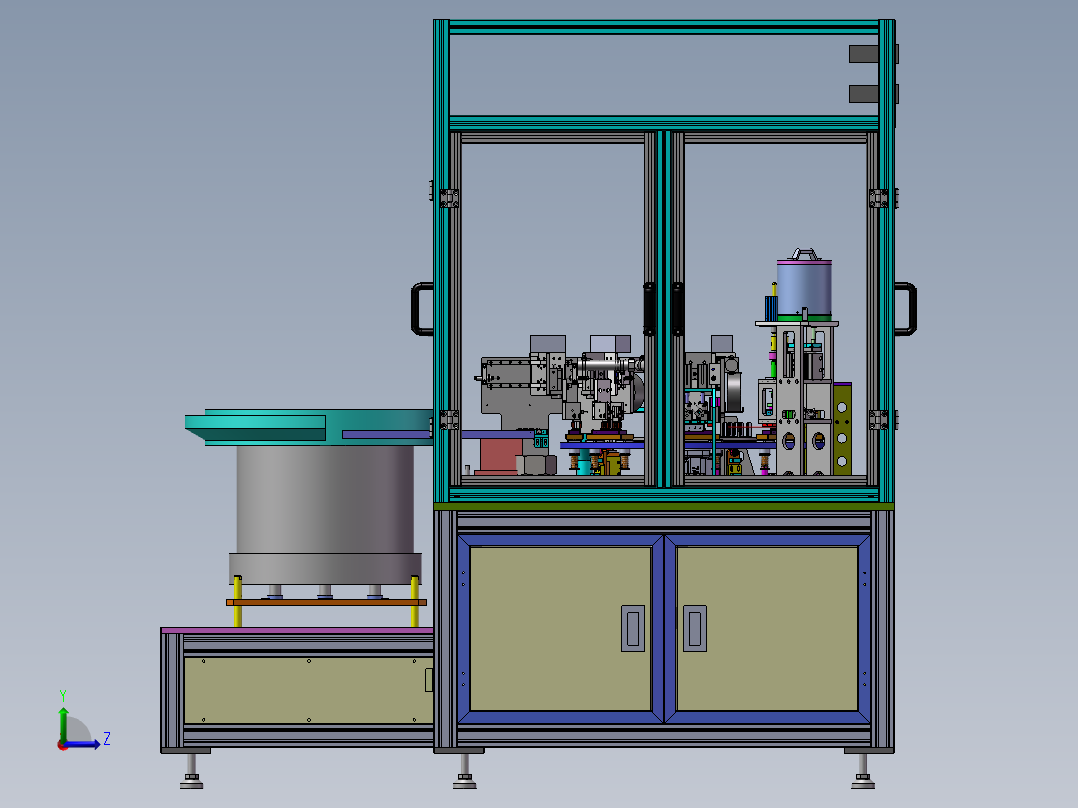 转盘式多工位检测机左视图