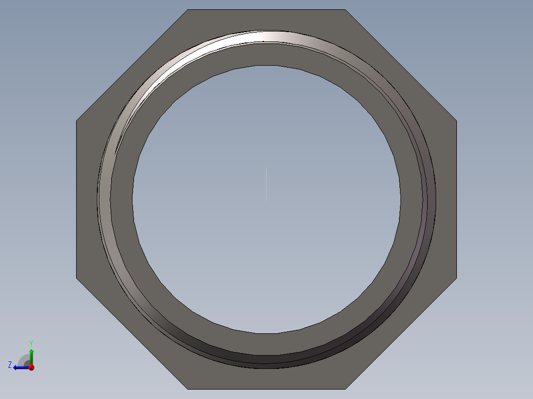 对丝-六角等径 DN20右视图