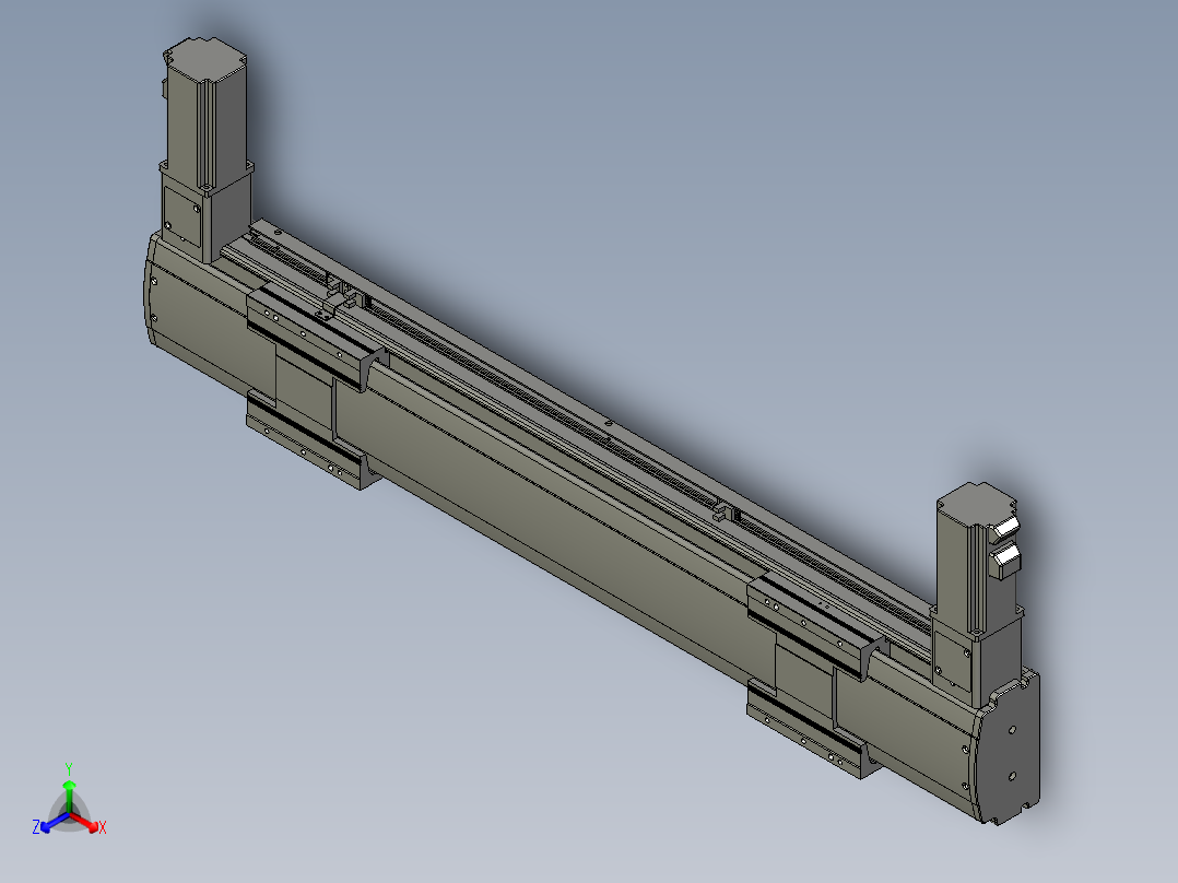 威洛博双电机滑台-VBF14S2-L100-S450-BLR-P40-C6正等轴测图
