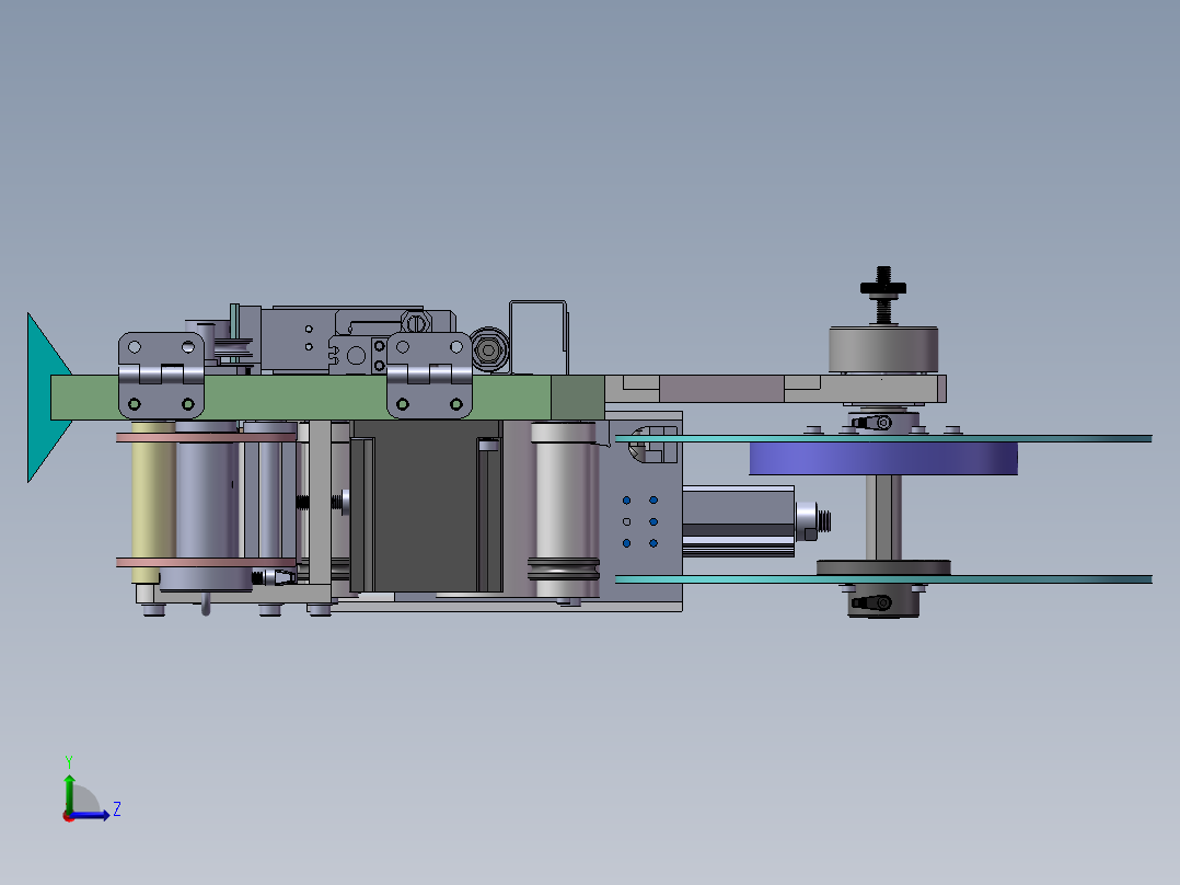 手机电池盖贴标机左视图