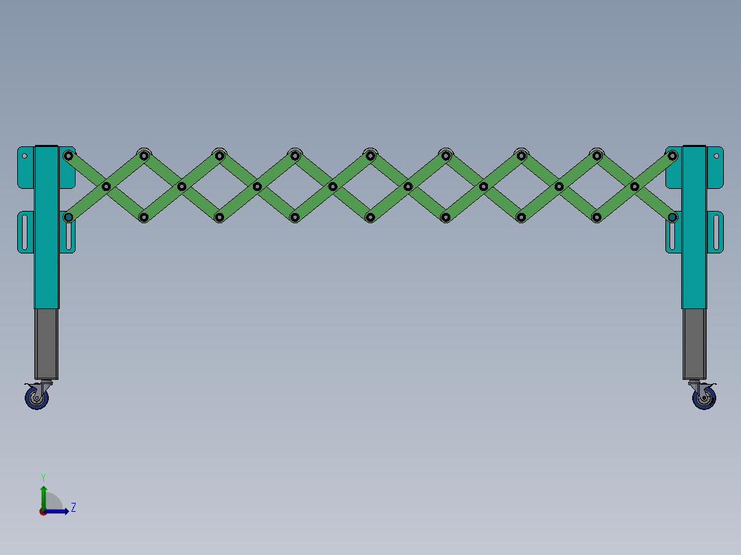 移动式柔性伸缩输送机sw17可编辑左视图