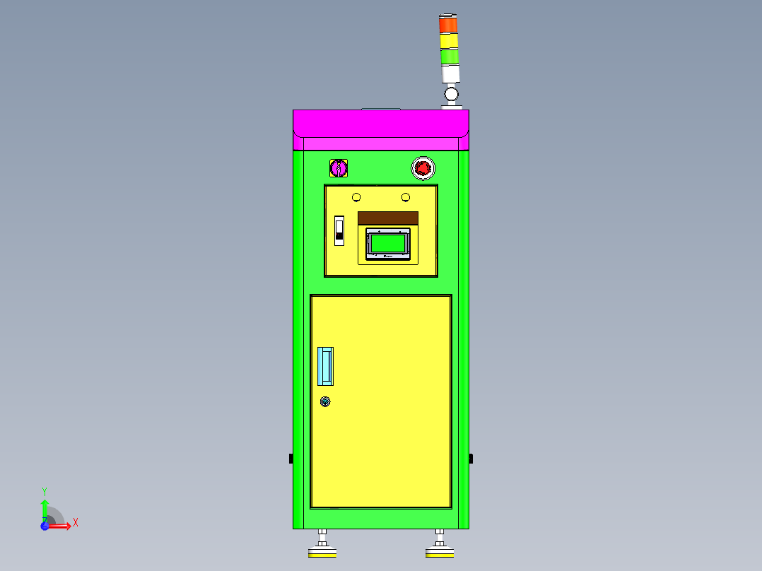 链条式PCB翻板机sw18可编辑前视图