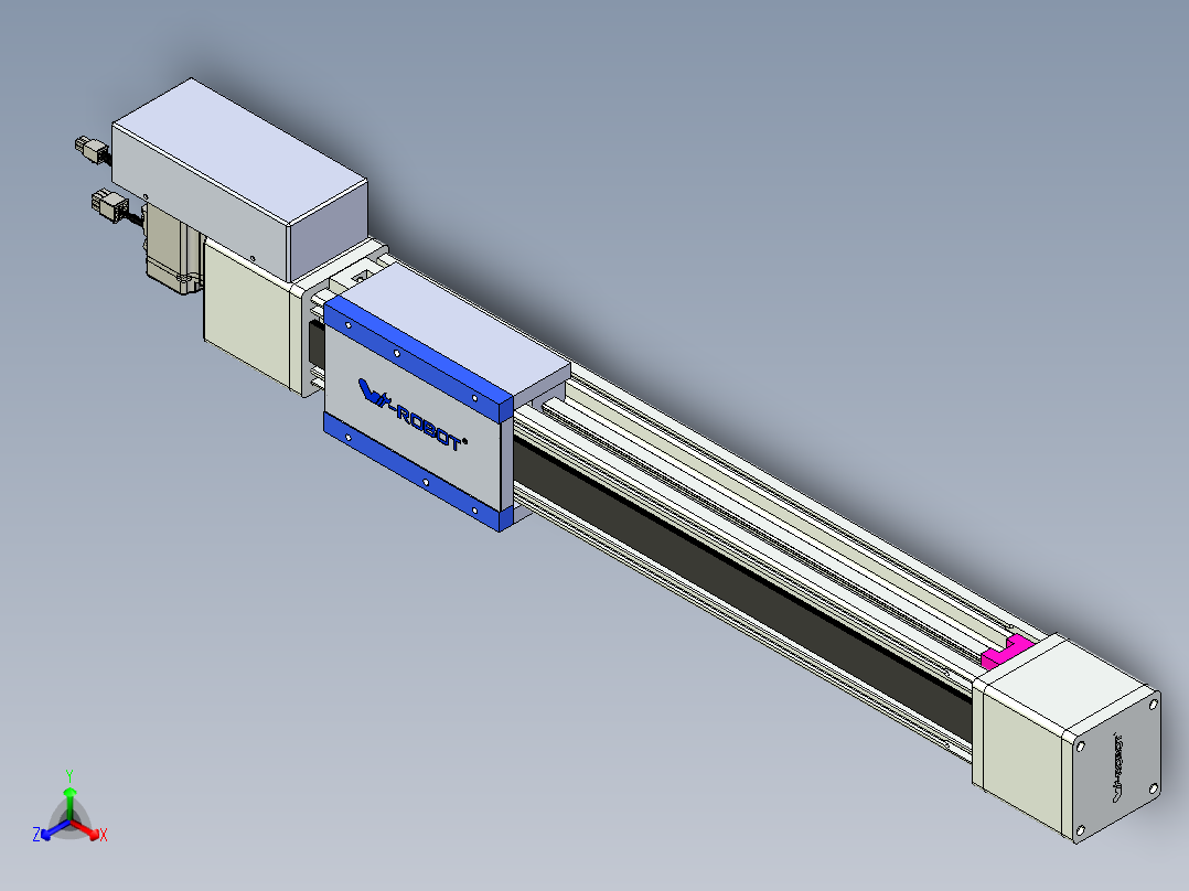 威洛博LB.GB同步带传动--欧规系列GB8-L96-S450-BR-P40正等轴测图