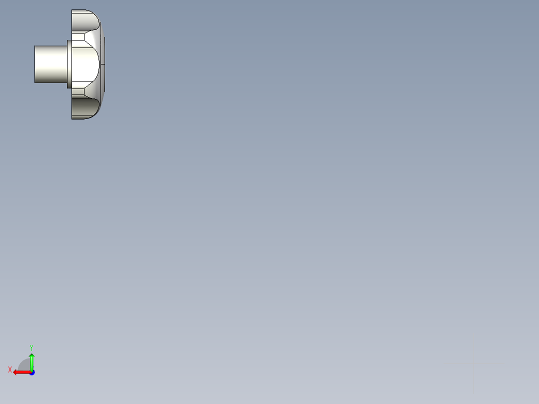 星型把手(A)EK-N-SUS,EK-R,-SUS,EK-T,-SUS多系列多零件图纸模型后视图
